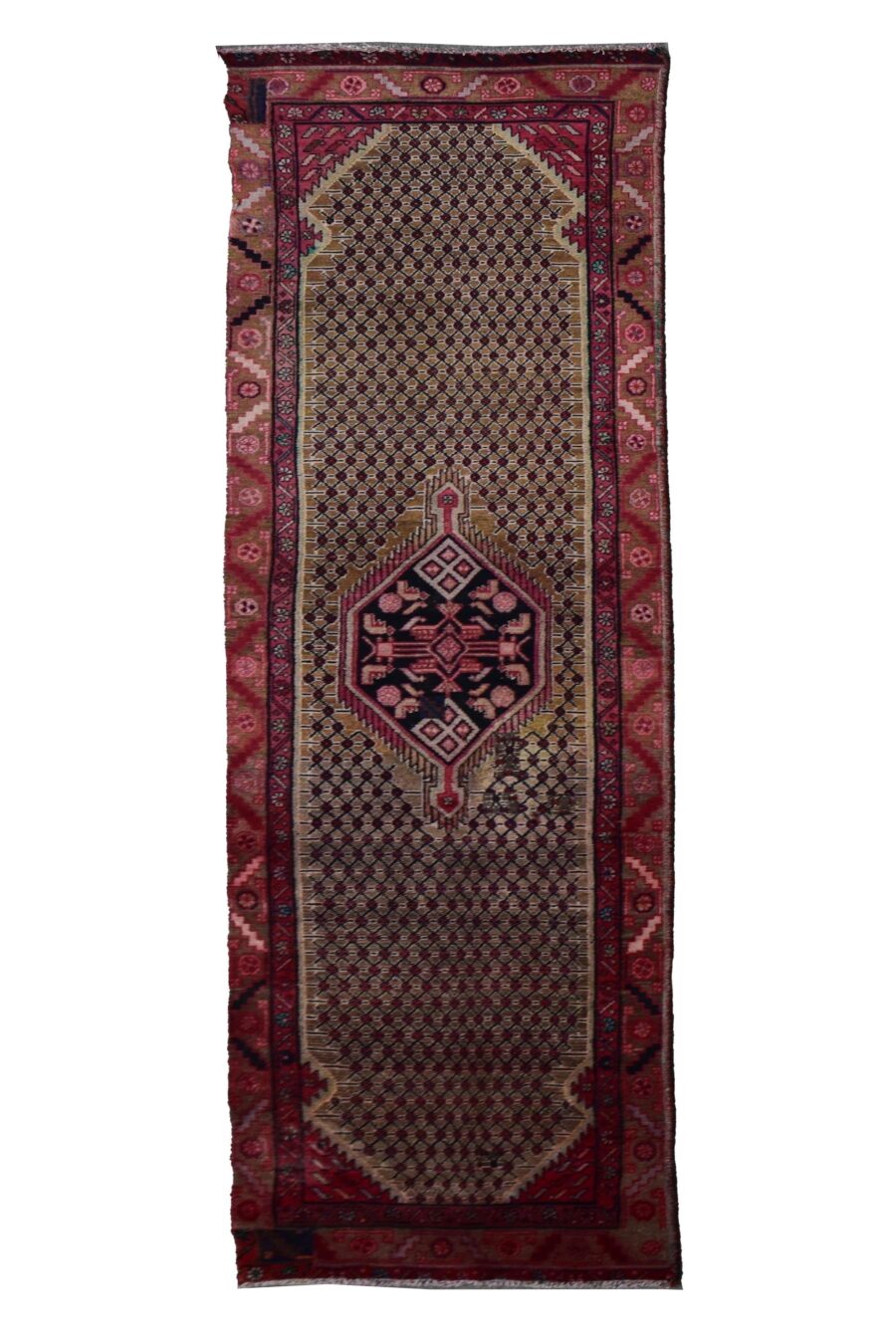 3 x 10 ft Handmade runner rug from Anatolian design Turkish wool carpet SHR1093