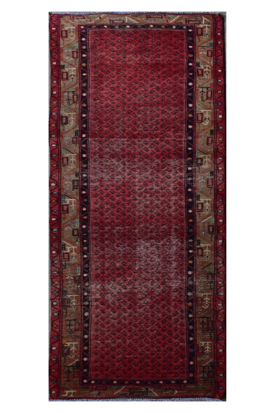 3 x 10 ft Handmade runner rug from Anatolian design Turkish wool carpet SHR816