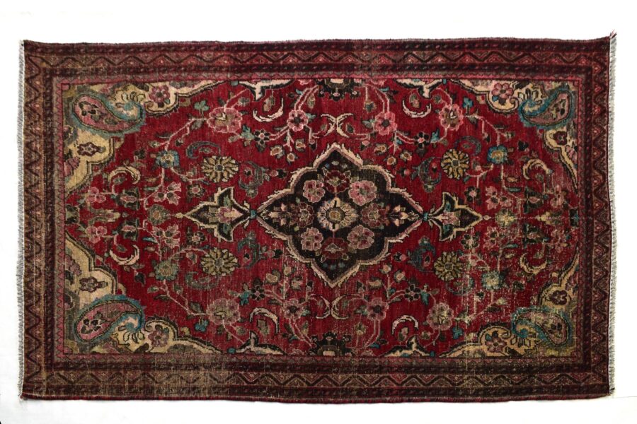 4x6 ft Handmade area rug from Anatolian design Turkish wool carpet SHR1391, Vintage rug, Antique rug,  Area rug, Organic wool rug