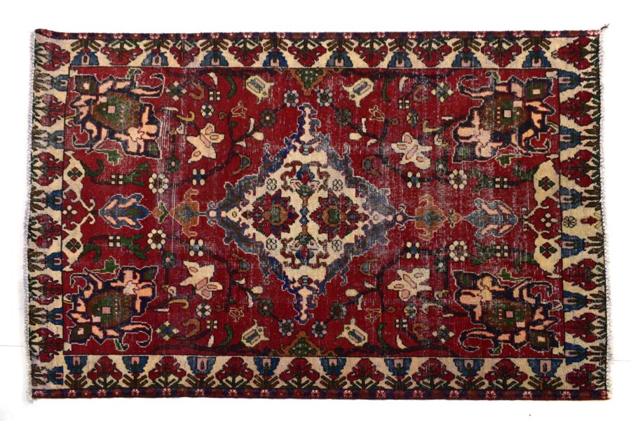 4x6 ft Handmade area rug from Anatolian design Turkish wool carpet SHR1408, Vintage rug, Antique rug,  Area rug, Organic wool rug