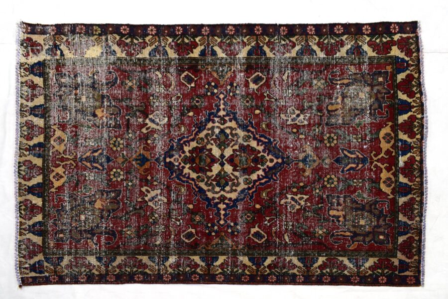 4x6 ft Handmade area rug from Anatolian design Turkish wool carpet SHR1410, Vintage rug, Antique rug,  Area rug, Organic wool rug