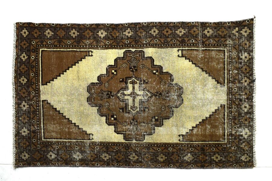 3x5 ft Handmade area rug from Anatolian design Turkish wool carpet SHR1429, Vintage rug, Antique rug,  Area rug, Organic wool rug