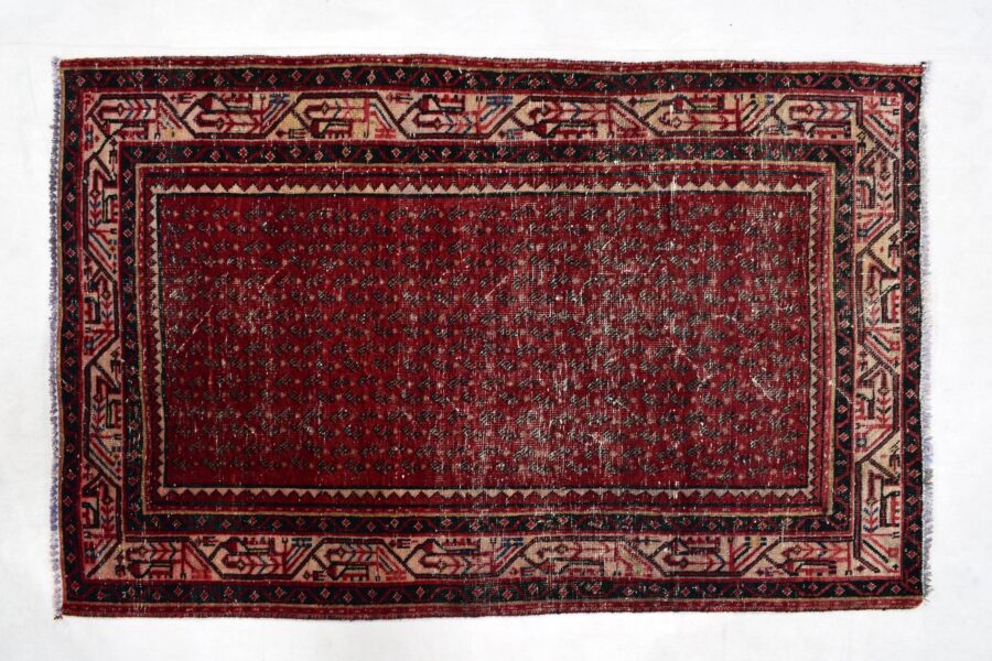 3x5 ft Handmade area rug from Anatolian design Turkish wool carpet SHR1434, Vintage rug, Antique rug,  Area rug, Organic wool rug