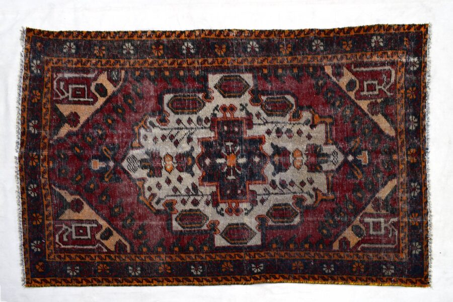 4x6 ft Handmade area rug from Anatolian design Turkish wool carpet SHR1468, Vintage rug, Antique rug,  Area rug, Organic wool rug