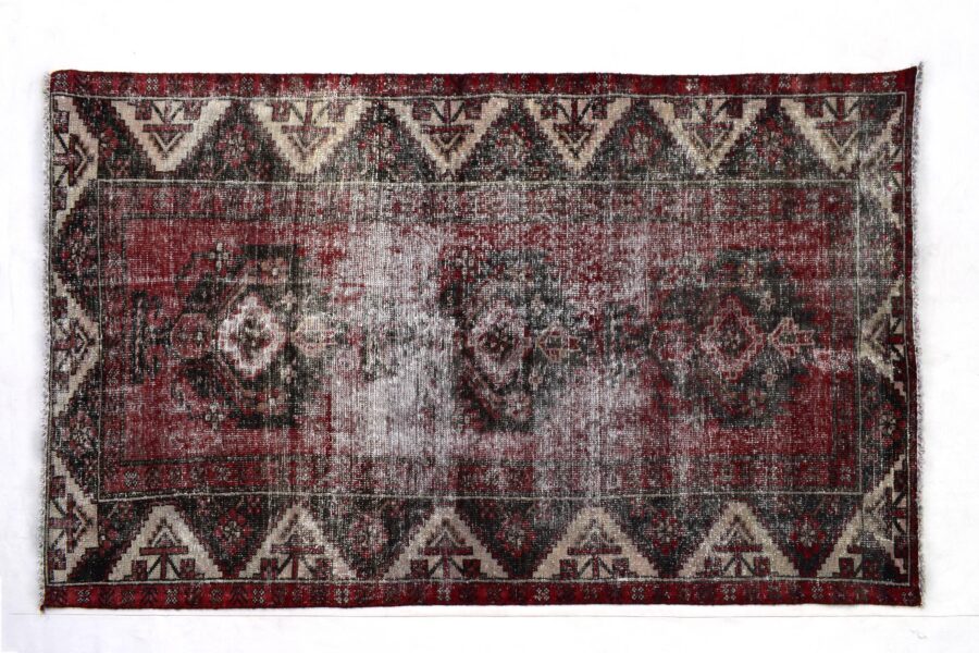 4x6 ft Handmade area rug from Anatolian design Turkish wool carpet SHR1401, Vintage rug, Antique rug,  Area rug, Organic wool rug