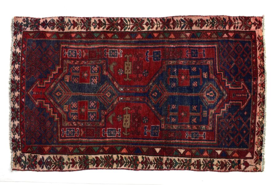 3x6 ft Handmade area rug from Anatolian design Turkish wool carpet SHR1416, Vintage rug, Antique rug,  Area rug, Organic wool rug