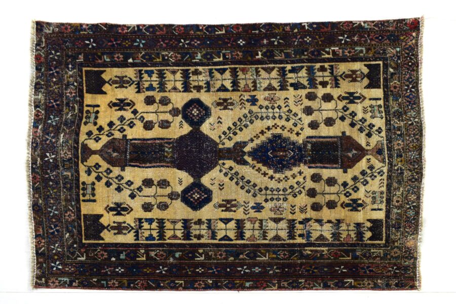 4x6 ft Handmade area rug from Anatolian design Turkish wool carpet SHR1420, Vintage rug, Antique rug,  Area rug, Organic wool rug