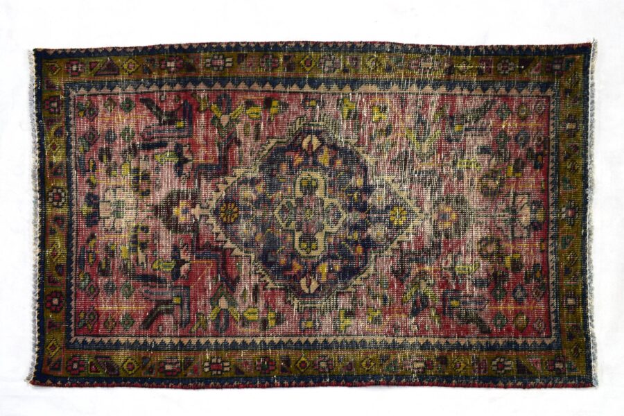 3x5 ft Handmade area rug from Anatolian design Turkish wool carpet SHR1466, Vintage rug, Antique rug,  Area rug, Organic wool rug