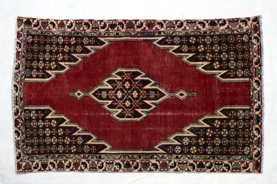 4x6 ft Handmade area rug from Anatolian design Turkish wool carpet SHR1508, Vintage rug, Antique rug,  Area rug, Organic wool rug