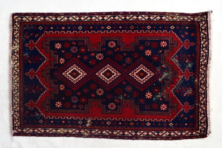 3x4 ft Handmade area rug from Anatolian design Turkish wool carpet SHR1478-CA, Vintage rug, Antique rug,  Area rug, Organic wool rug