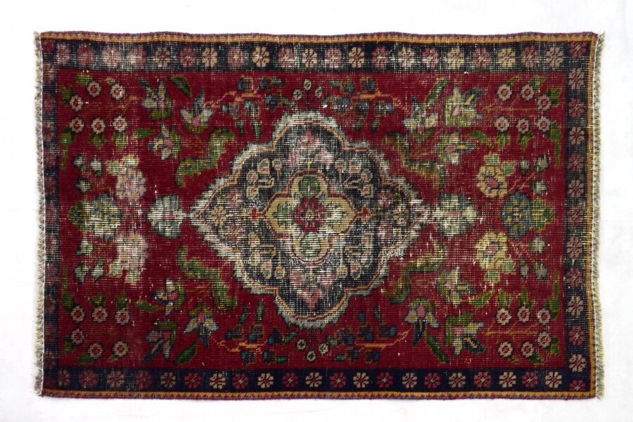 3x4 ft Handmade area rug from Anatolian design Turkish wool carpet SHR1518, Vintage rug, Antique rug,  Area rug, Organic wool rug