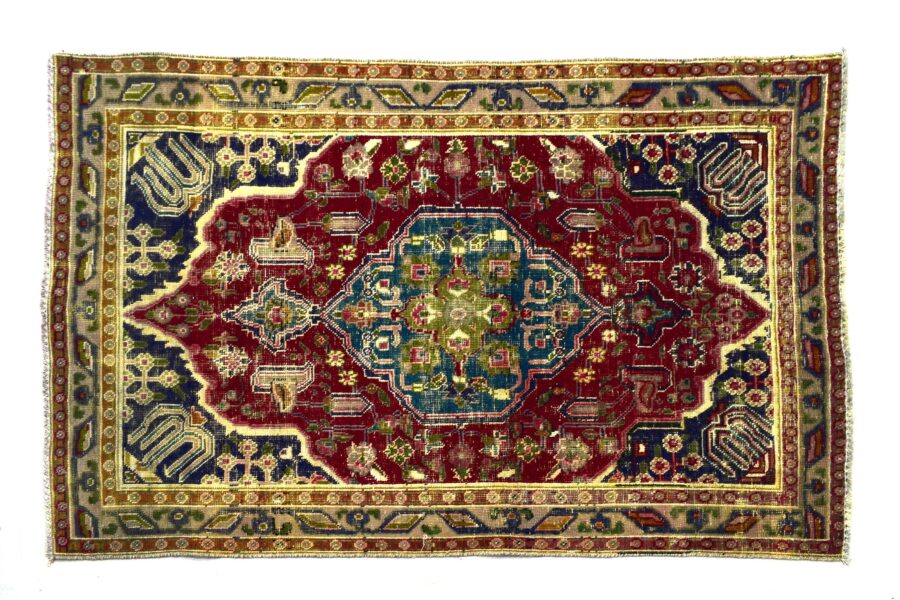 4x6 ft Handmade area rug from Anatolian design Turkish wool carpet SHR1513, Vintage rug, Antique rug,  Area rug, Organic wool rug