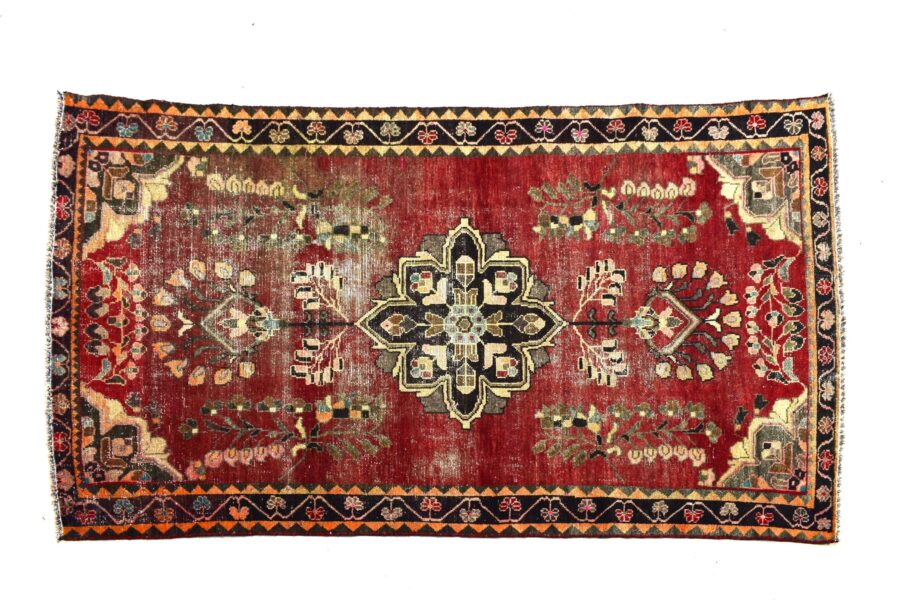 4x6 ft Handmade area rug from Anatolian design Turkish wool carpet SHR1563, Vintage rug, Antique rug, Area rug, Organic wool rug