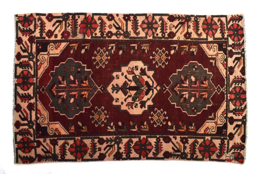 4x6 ft Handmade area rug from Anatolian design Turkish wool carpet SHR1847 Vintage rug, Antique rug, Area rug, Organic wool rug