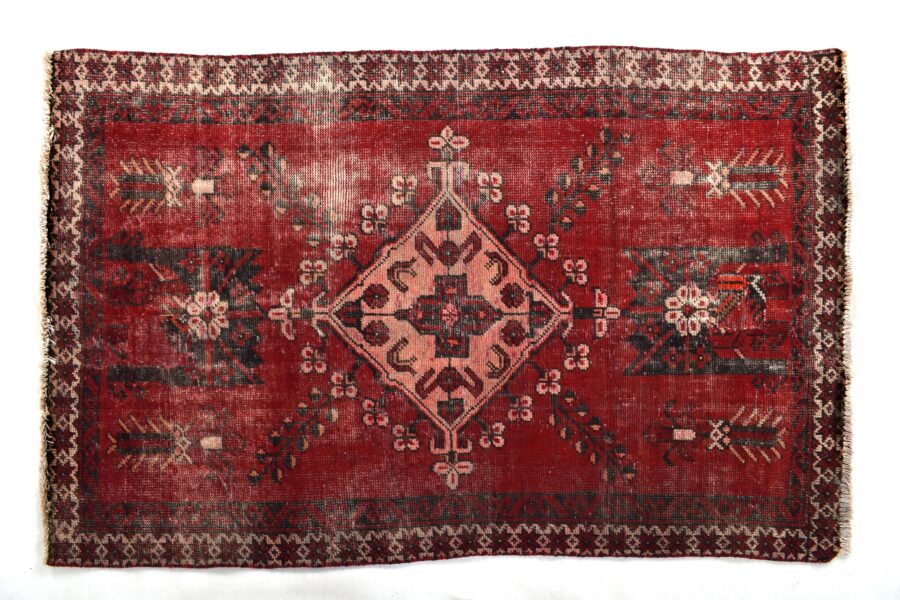 3x5 ft Handmade area rug from Anatolian design Turkish wool carpet SHR1852 Vintage rug, Antique rug, Area rug, Organic wool rug